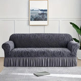 Zebra Sofa Cover Grey