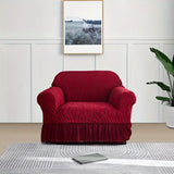 Zebra Sofa Cover Maroon