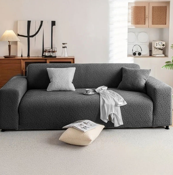China Mazed Sofa Cover Gray