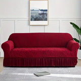 Zebra Sofa Cover Maroon