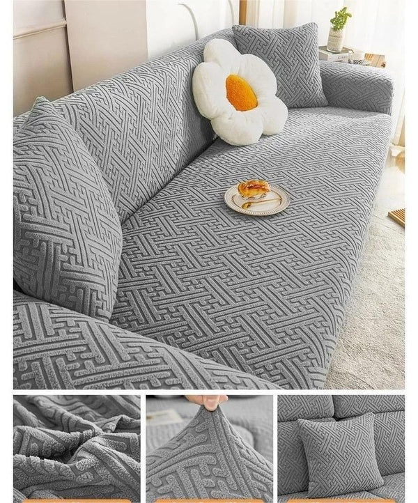 China Mazed Sofa Cover Gray