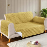 Ultrasonic Quilted Sofa Covers Golden