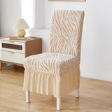 zebra chair cover beige