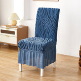 zebra chair cover blue