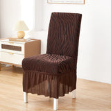 zebra chair cover brown