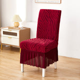 zebra chair cover maroon