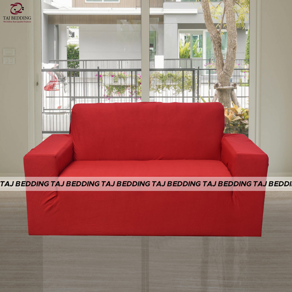 Jersey Sofa Cover Red