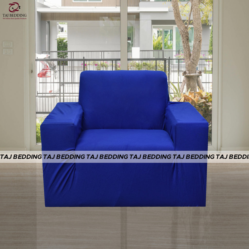 Jersey Sofa Cover Royal Blue
