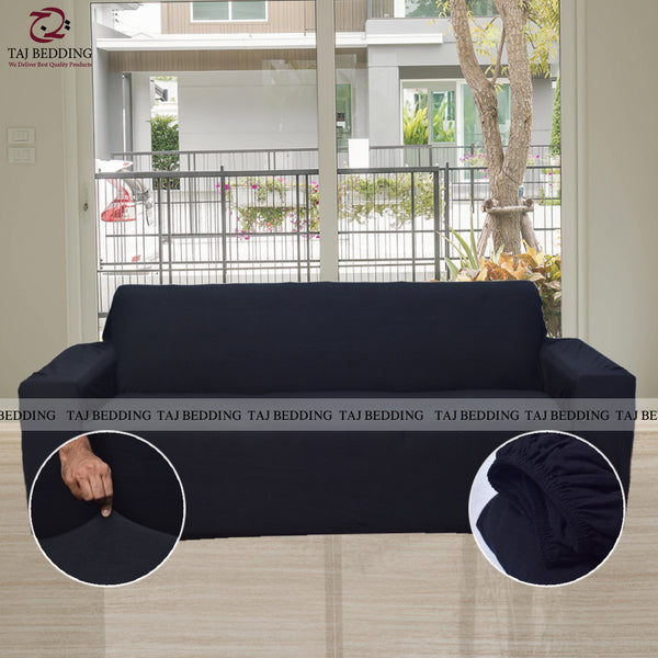 Black Jersey Sofa Cover 