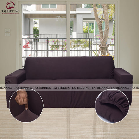 Brown Jersey Sofa Cover 