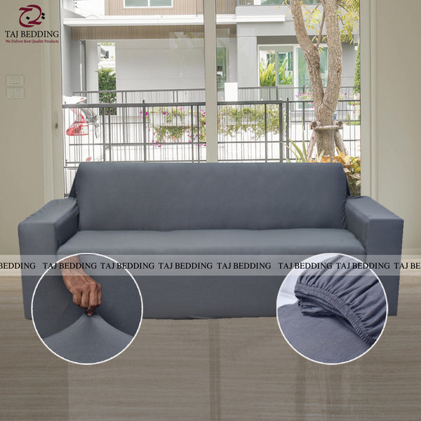 Jersey Sofa Cover Dark Gray
