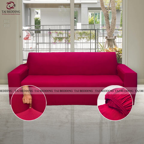 Mahroon Jersey Sofa Cover