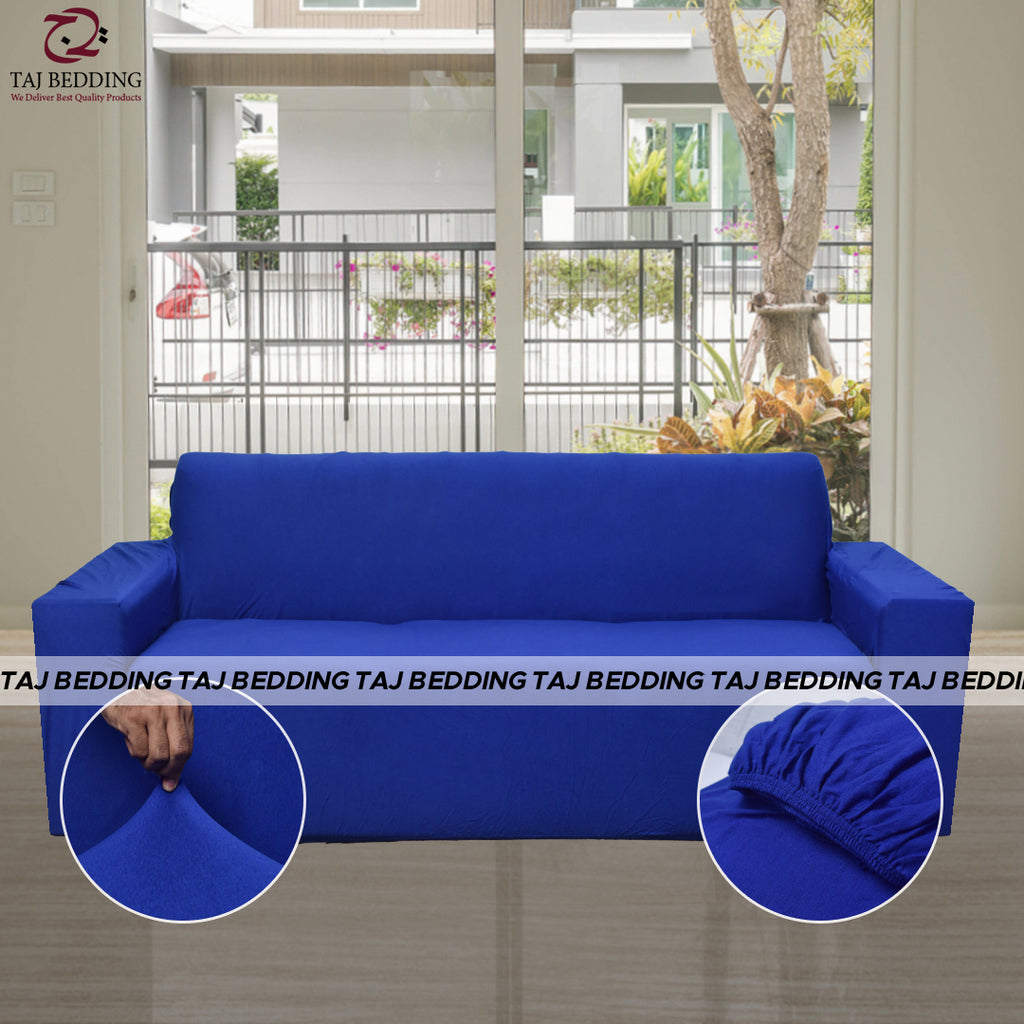 Jersey Sofa Cover Royal Blue