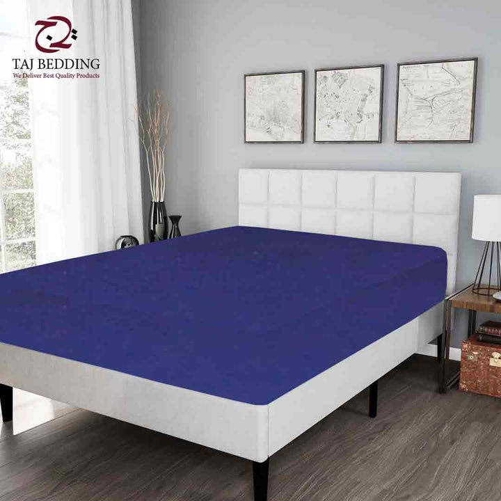King Waterproof Mattress Cover Blue