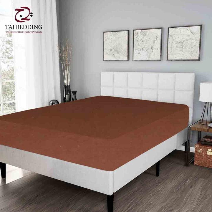 King Waterproof Mattress Cover Brown