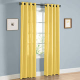 Plain Yellow Zeen Cotton Duck Curtain