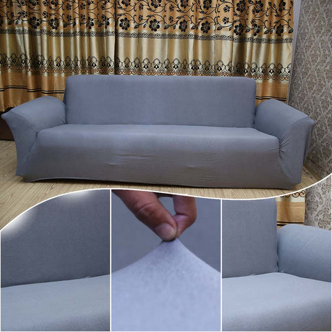 Jersey Sofa Cover Silver Gray